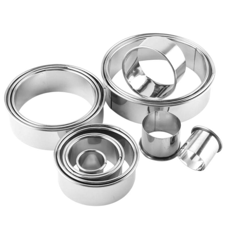 Round stainless steel cake mold set