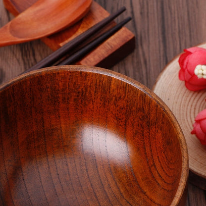 Wooden round bowl