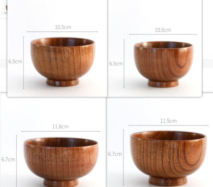 Wooden round bowl