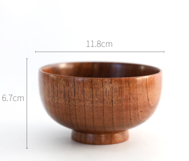 Wooden round bowl