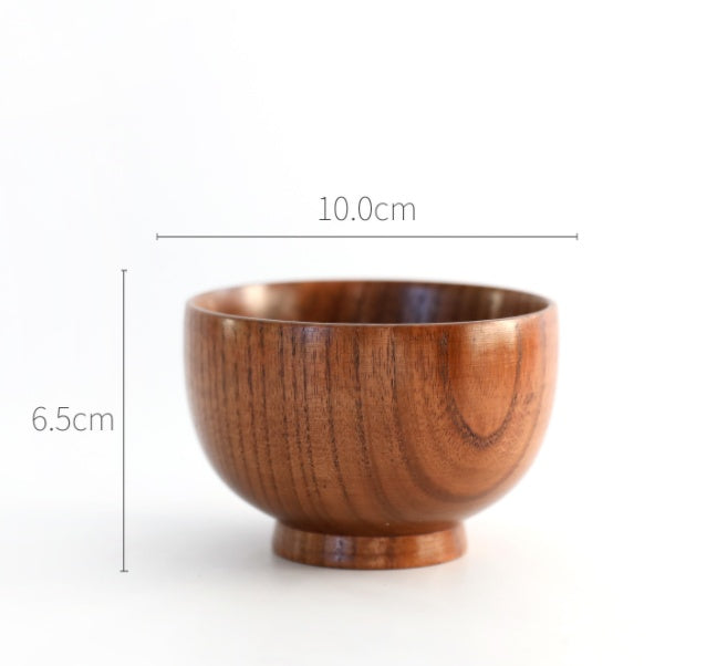 Wooden round bowl