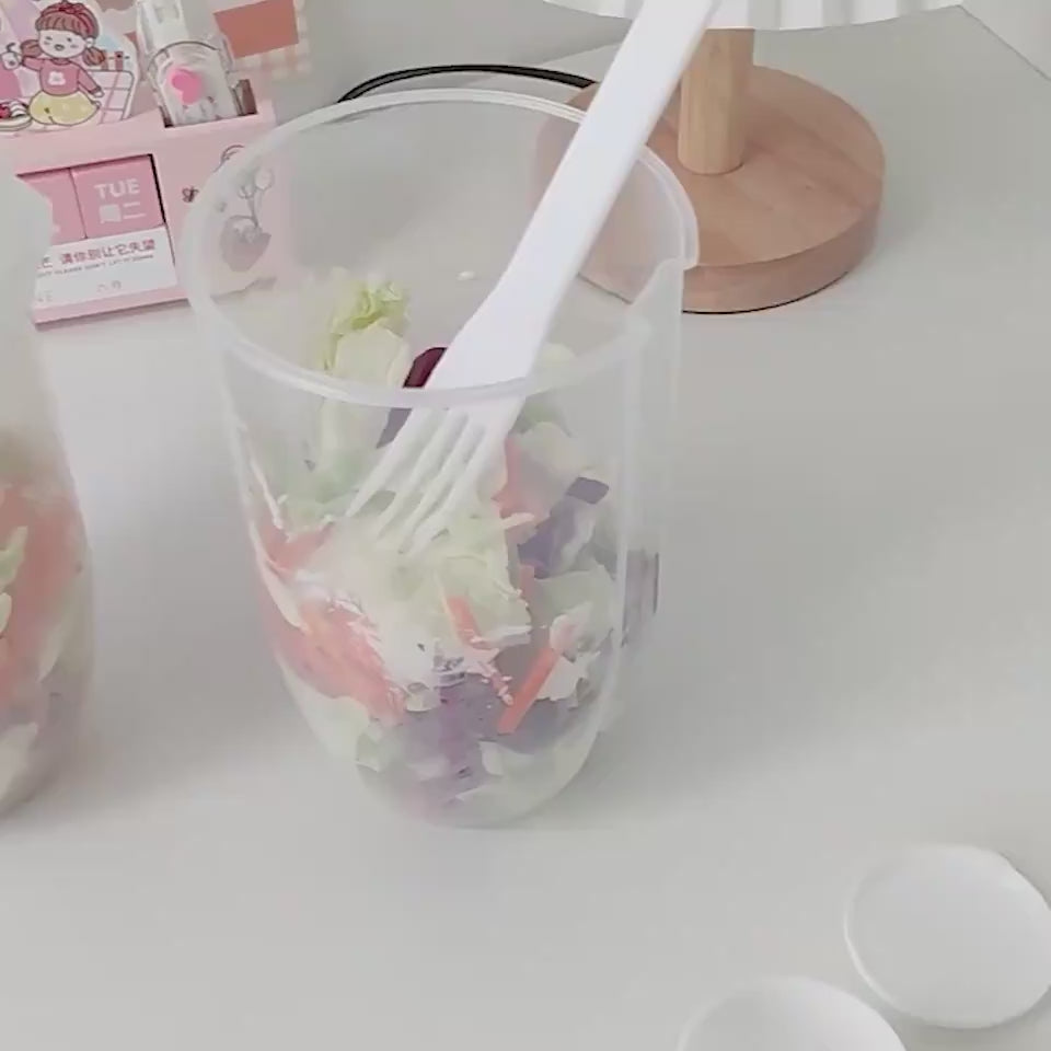 New 1000ml Ins Salad Cup Portable